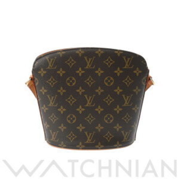Louis Vuitton Bag Drouot Canvas Marron Shoulder Monogram - Picture 1 of 9